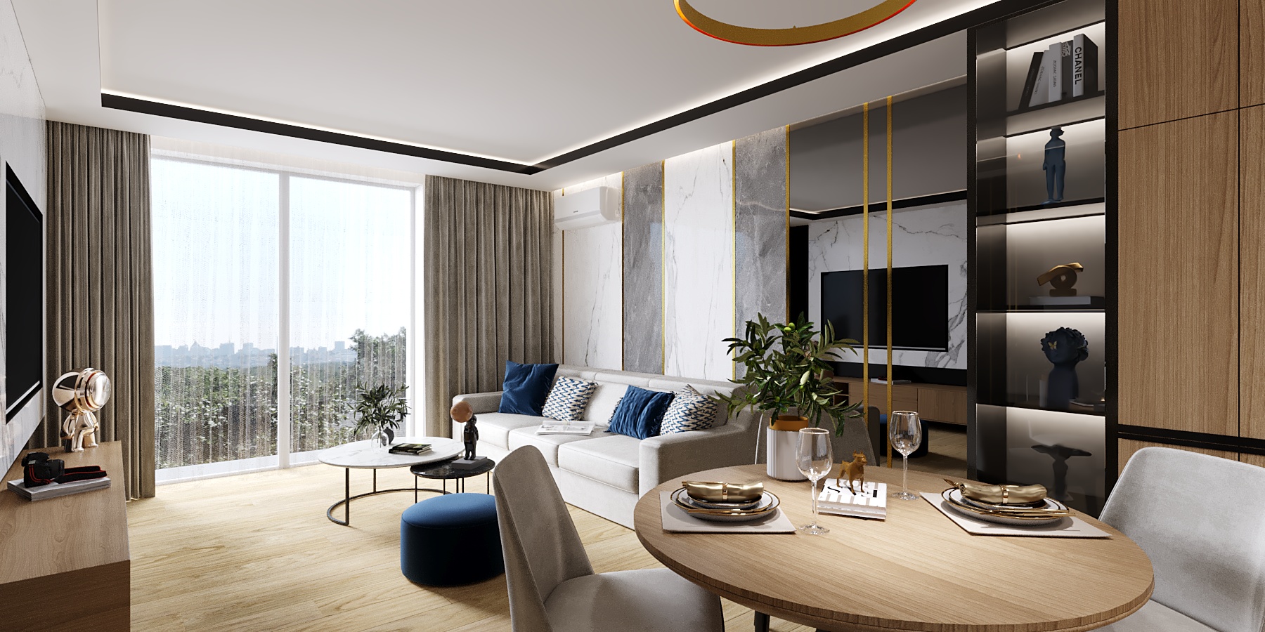 camera_2b_CShading_LightMix salon z wielkim oknem balkonowym