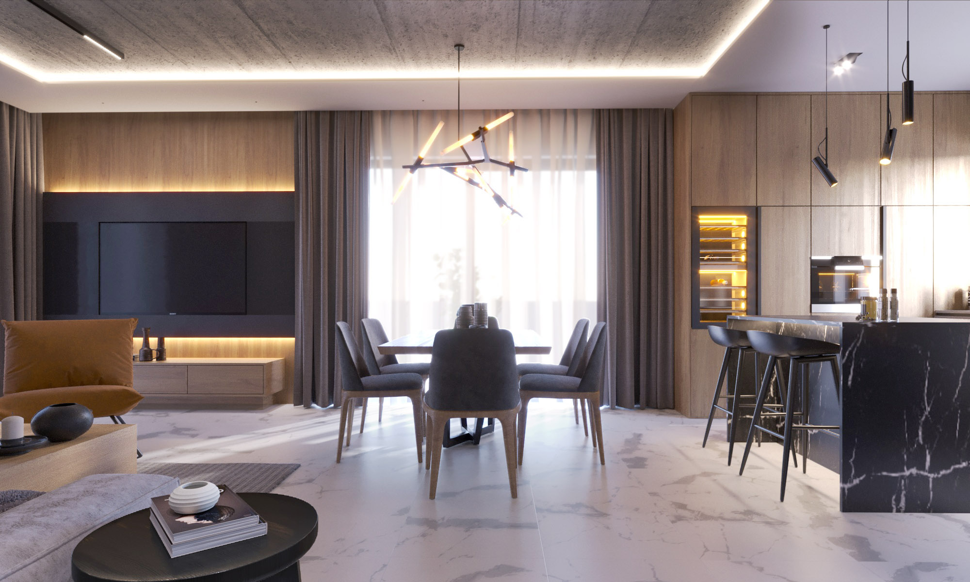 camera_5b salon z kuchnia