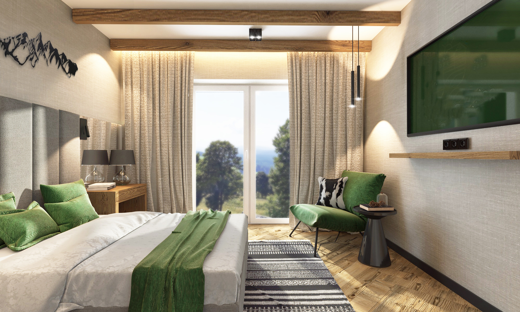 camera_9a sypialnia z telewizorem