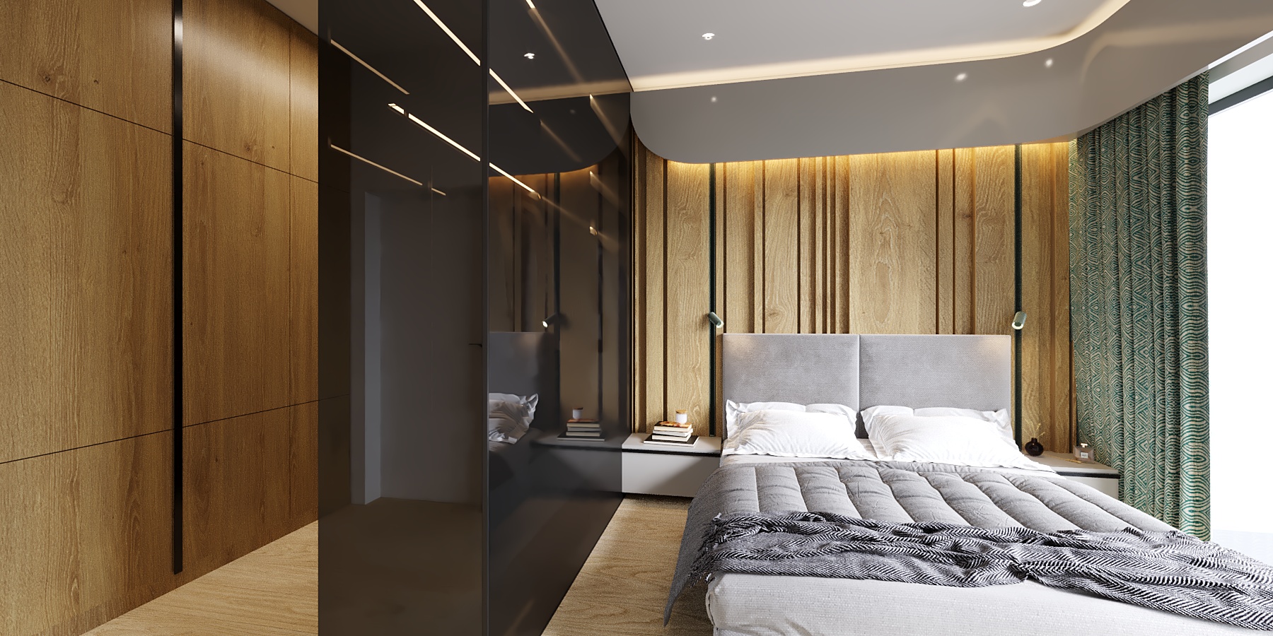 sypialnia Sypialnia z firankami