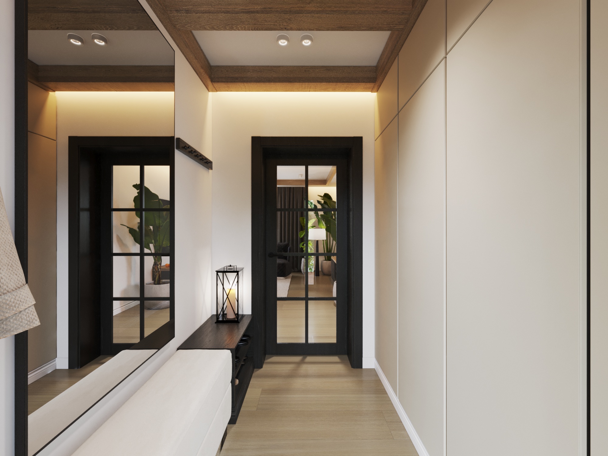 camera_12c_Interactive LightMix korytarz z drzwiami