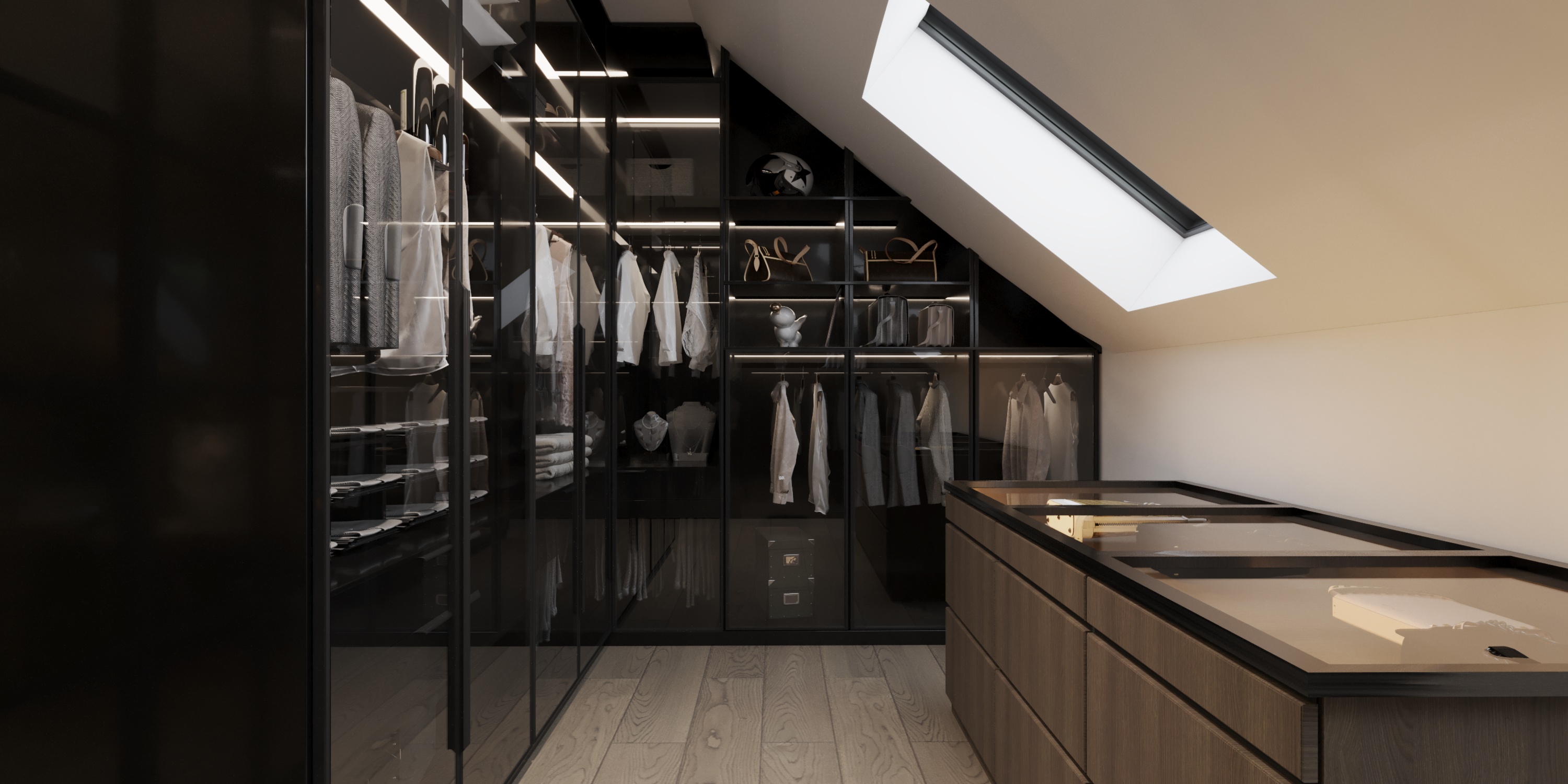 camera_18_Interactive LightMix garderoba z półkami