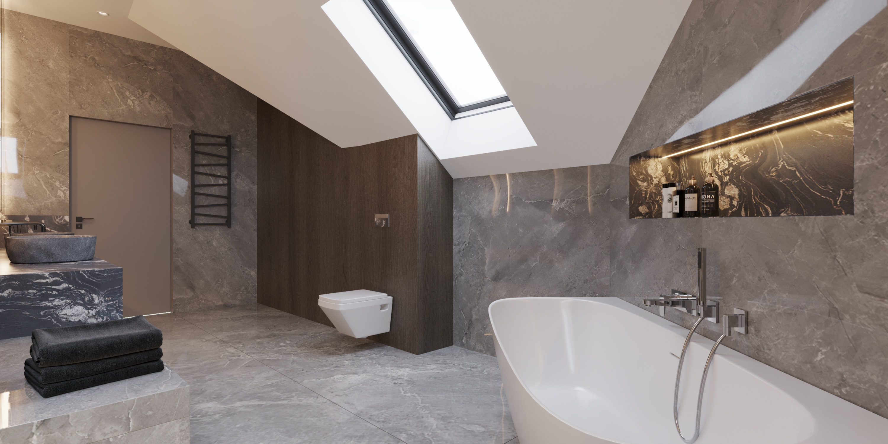 camera_21_Interactive LightMix łazienka z oknem dachowym i wanną