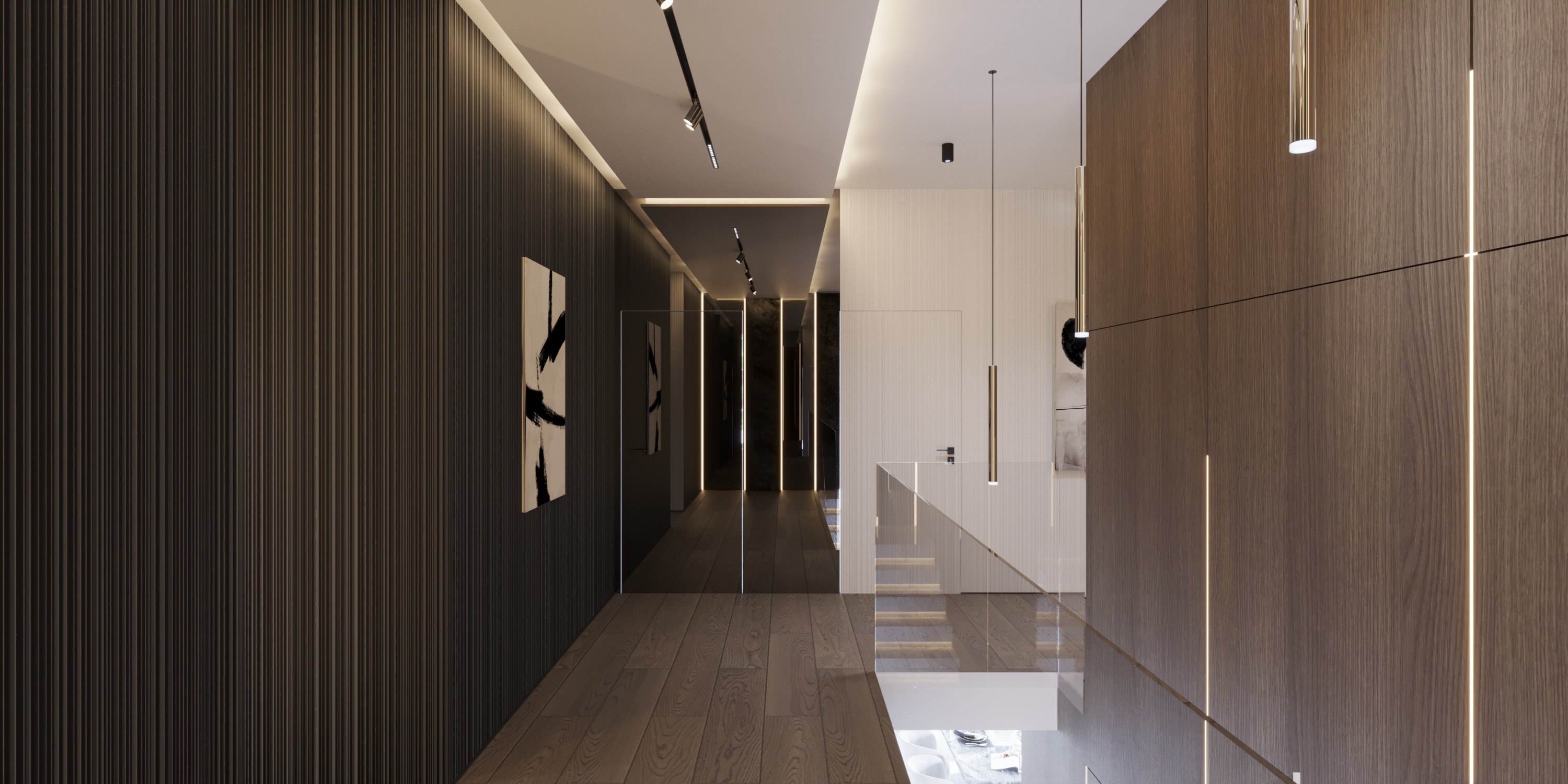 camera_25_Interactive LightMix korytarz na piętrze z lustrem