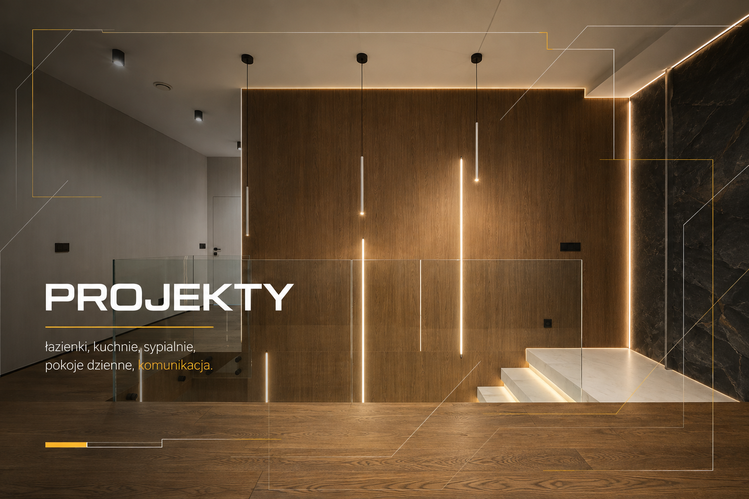 Studio projektowania WIUMI przedstawia na fotografii korytarz z klatka schodowa